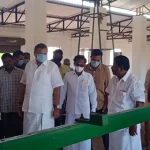 Khadi Village industry commission in Kandanur to see the works being carried out for the reopening of the institute on October 2nd, 2021 on account of Gandhi Jayanthi