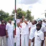 Mr Karti P Chidambaram, MP, Sivaganga, hoisted the INC Tamil Nadu and INC India's flag in Pazhayapalayam, Trichy district on 14.09.2021