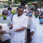 Mr. Karti Chidambaram along with Karaikudi MLA Mr. K R Ramasamy distributed essential items to the physically disabled persons (deaf and dumb) of Karaikudi Town at Karaikudi MP Office on 12.5.2020.