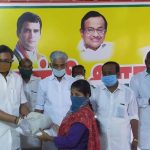 Mr. Karti Chidambaram along with Karaikudi MLA Mr. K R Ramasamy distributed essential items to the physically disabled persons (deaf and dumb) of Karaikudi Town at Karaikudi MP Office on 12.5.2020.