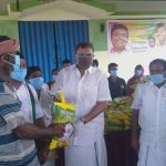 On behalf of PaambanTown congress committee, Mr. Karti Chidambaram distributed essential items to the sanitation workers, fishermen and the general public of Paamban Town on 13.5.2020