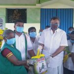 On behalf of PaambanTown congress committee, Mr. Karti Chidambaram distributed essential items to the sanitation workers, fishermen and the general public of Paamban Town on 13.5.2020