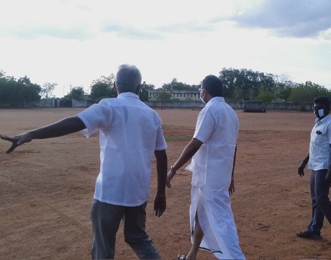 At Sivaganga 02.06.2020 visited Sivaganga District Play Ground