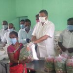 Mr Karti P Chidambaram, on 06.06.20, distributed essential relief items to the general public of Mullipatti panchayat of Pon Amaravathi Block of Tirumayam town.