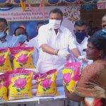 Mr Karti Chidambaram, on 31.05.2020, distributed essential relief items to general public of Ulagampatti village of Thirumayam block of Sivagangai constituency.