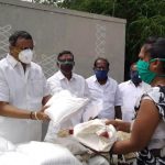 Mr Karti Chidambaram, Sivaganga MP,  distributed essential relief items to the transgender community persons in Karaikudi town.