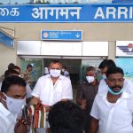 Mr Karti Chidambaram, MP, Sivaganga on his arrival at Madurai airport on 27.10.2020