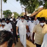 Mr Karti Chidambaram, MP, Sivaganga, on 27.10.2020, while garlanding and honouring the statue of Late Raja of Sivaganga Shri Marudu Pandiar who ruled Sivaganga in the past. 