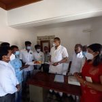 Mr Karti P Chidambaram, MP, Sivaganga, while receiving the invitation for The Great Festival, being organised jointly by Nehru Yuva Kendra, Sivagangai and Ambedkar Yo