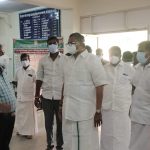 Mr Karti P Chidambaram, MP, Sivaganga, along with Karaikudi MLA, Mr Mangudi, visited the Government Hospital in Thirumayam on 28.05 (1)