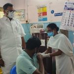 Mr Karti P Chidambaram, MP, Sivaganga, along with Karaikudi MLA, Mr Mangudi, visited the UPHC in Rayavaram village in Arimalam on 28.05.2021 and discussed with the doctors at the centre regarding the Covid treatment related activities and the vaccination drive being conducted at the centre and also distributed medical equipments and accessories to that centre