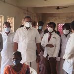 Mr Karti P Chidambaram, MP, Sivaganga, along with Karaikudi MLA, Mr Mangudi, visited the COVID Vaccination camp being organised at Peraiyur village in Thirumayam on 28.05.2021 and also distributed medical accessories to that centre.