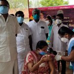 Mr Karti P Chidambaram, MP, Sivaganga, along with MLA of Karaikudi, Mr Mangudi, inaugurated the COVID Vaccination camp organised near Kandanur Municipality office on 29.05.2021