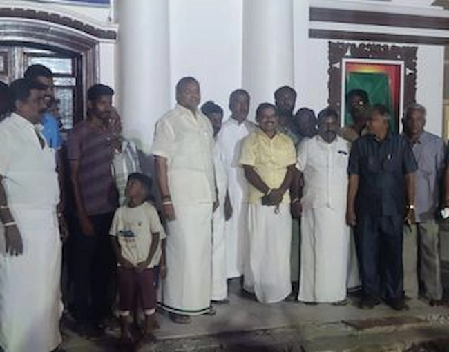 Mr Karti P Chidambaram, Member of Parliament, Sivaganga Constituency, visited the Sacred Hearts Church in Sarugani, Sivaganga District and offered prayers to Late Rev. Fr. Maria Louis Leveil of France on 24.12.2023