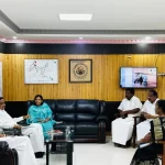 Mr Karti P Chidambaram, Member of Parliament, Sivaganga constituency, along with his father and Former Union Finance Minister, Shri P Chidambaram met Sivagangai District Collector on 07.10.2024